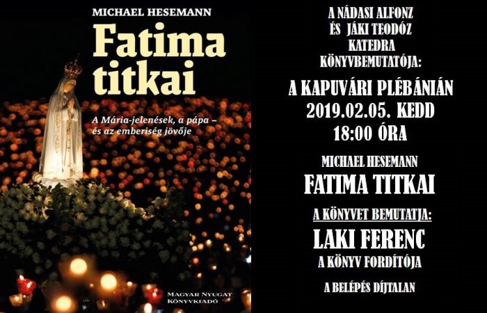Fatima titkai könyvbemutató