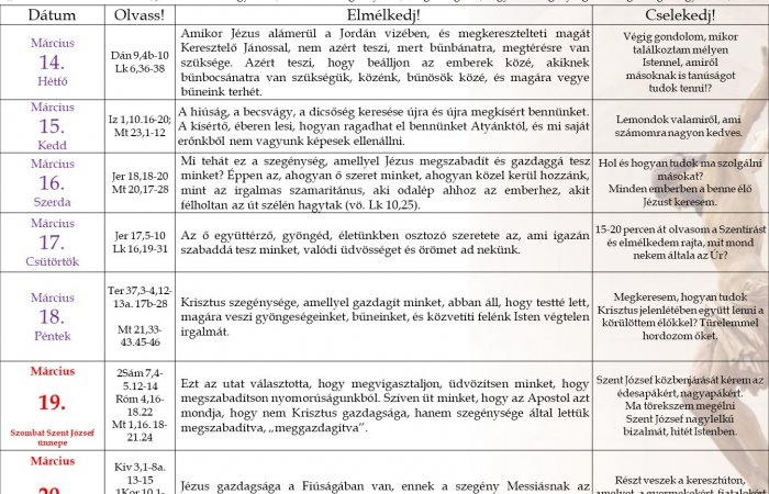 Nagyböjti készület - 2. hét - 2022.