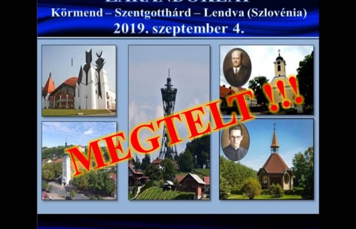 ZARÁNDOKLAT  2019.09.04.-MEGTELT