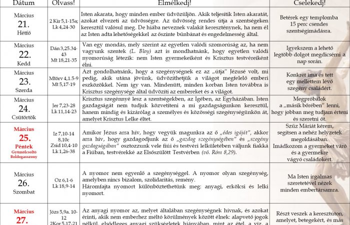 Nagyböjti készület - 3. hét - 2022.