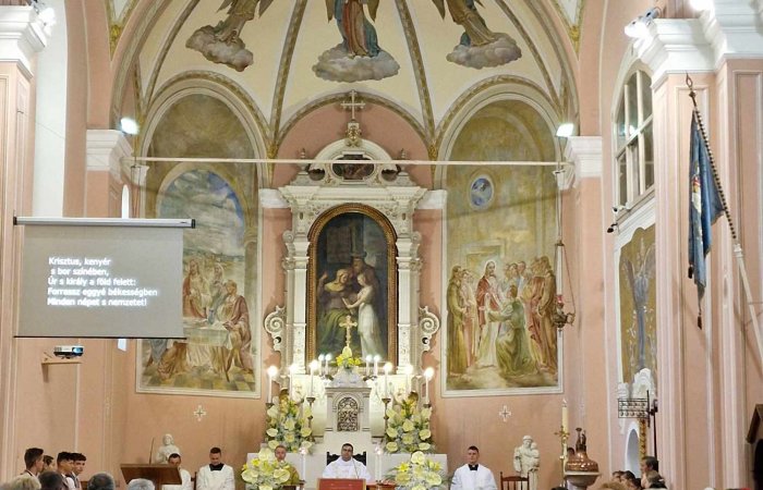 Búcsúi nagymise Palatinus Kristóf újmiséssel
