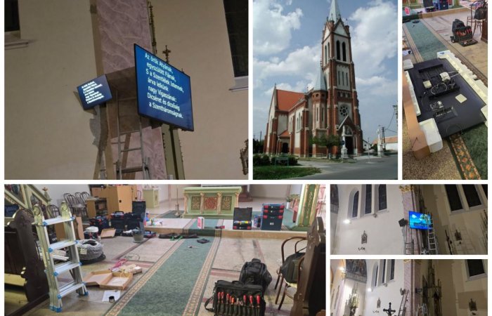 Megújult a vetítő rendszer a Gartai Szent Sebestyén-templomban