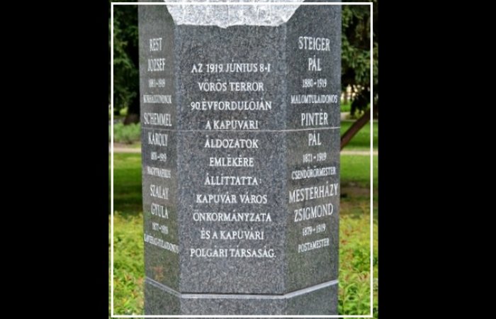 Az 1919-es vörös terror áldozataira emlékeztek Kapuváron
